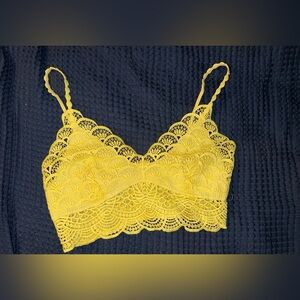 Lace Bralette in Yellow